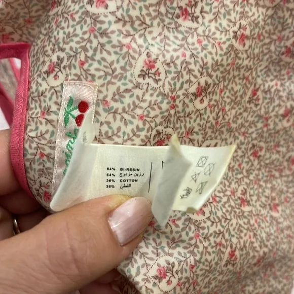 Bonpoint bi-resine and cotton bib liberty fabric